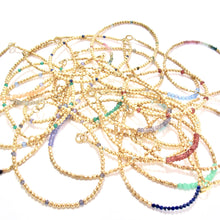 Load image into Gallery viewer, rainbow gemstones and gold beads bracelet