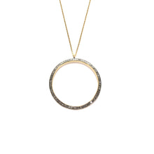 Load image into Gallery viewer, large pave diamond ring necklace