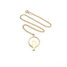 Load image into Gallery viewer, bird in a ring necklace