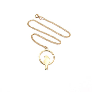 bird in a ring necklace