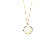 Load image into Gallery viewer, vintage solid gold spinner charm &quot;happy days&quot; necklace