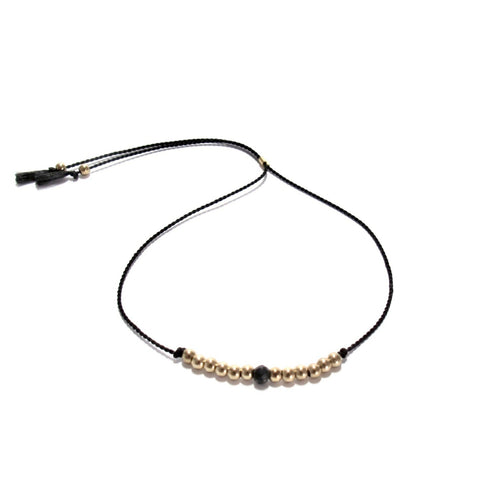 black silk friendship bracelet