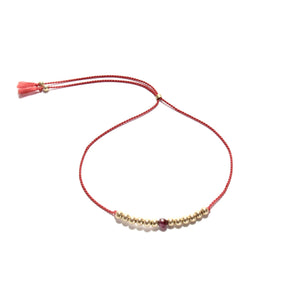red silk friendship bracelet