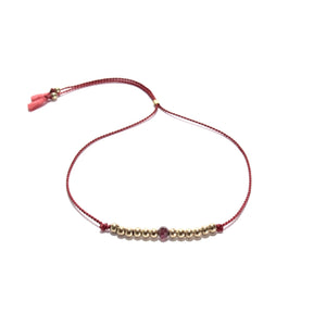 dark red silk friendship bracelet