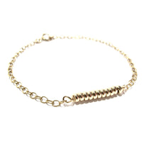 Load image into Gallery viewer, gold rondelles chain bracelet