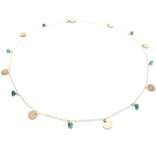 Load image into Gallery viewer, multi discs and green onyx necklace