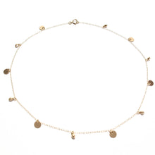Load image into Gallery viewer, multi discs and gold beads necklace