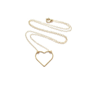large sparkle heart necklace