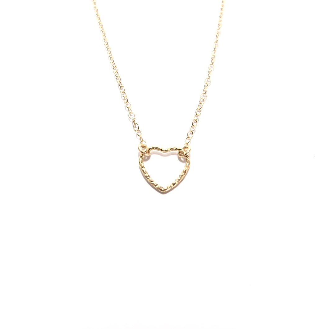 small sparkle heart necklace