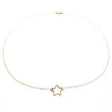 Load image into Gallery viewer, small cut out star necklace