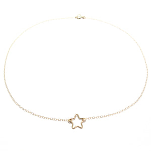 small cut out star necklace