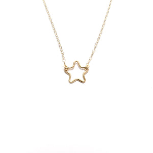 small cut out star necklace