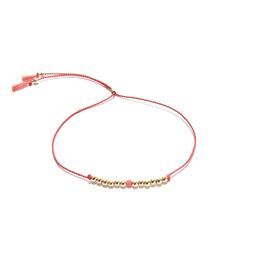 orange silk friendship bracelet