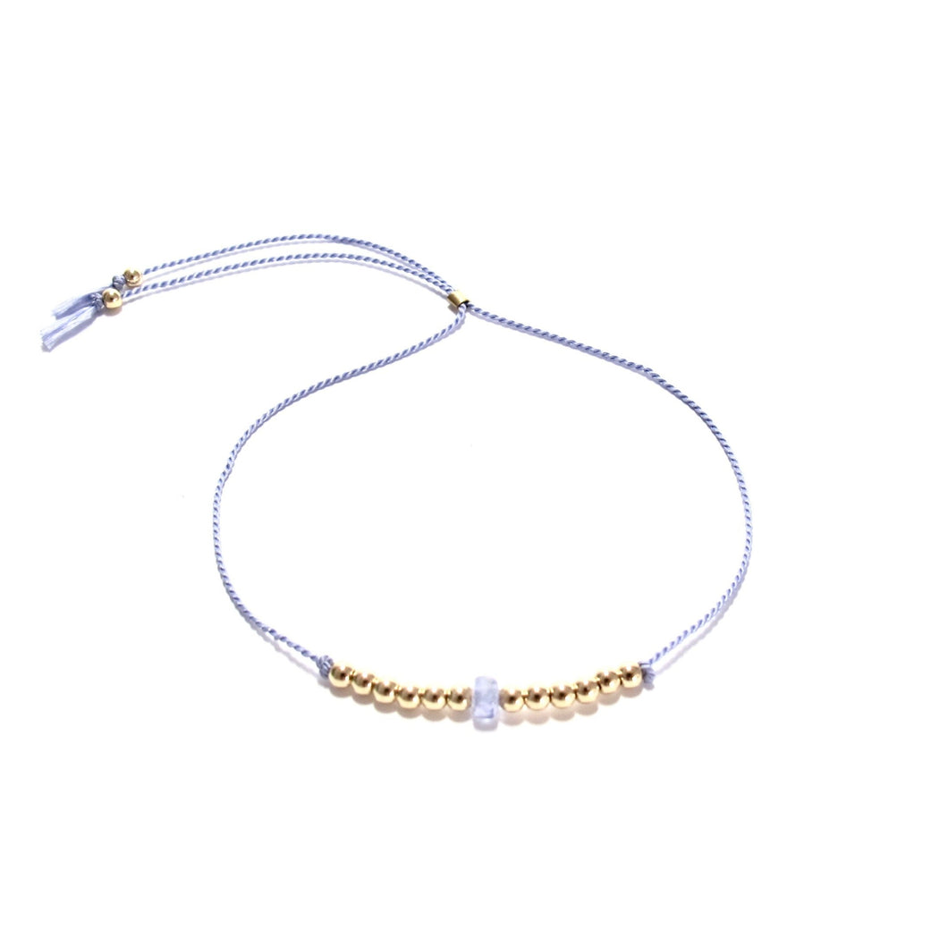 lilac silk friendship bracelet