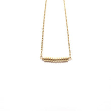 Load image into Gallery viewer, gold rondelles line necklace