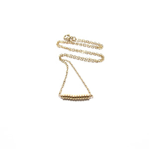 gold rondelles line necklace