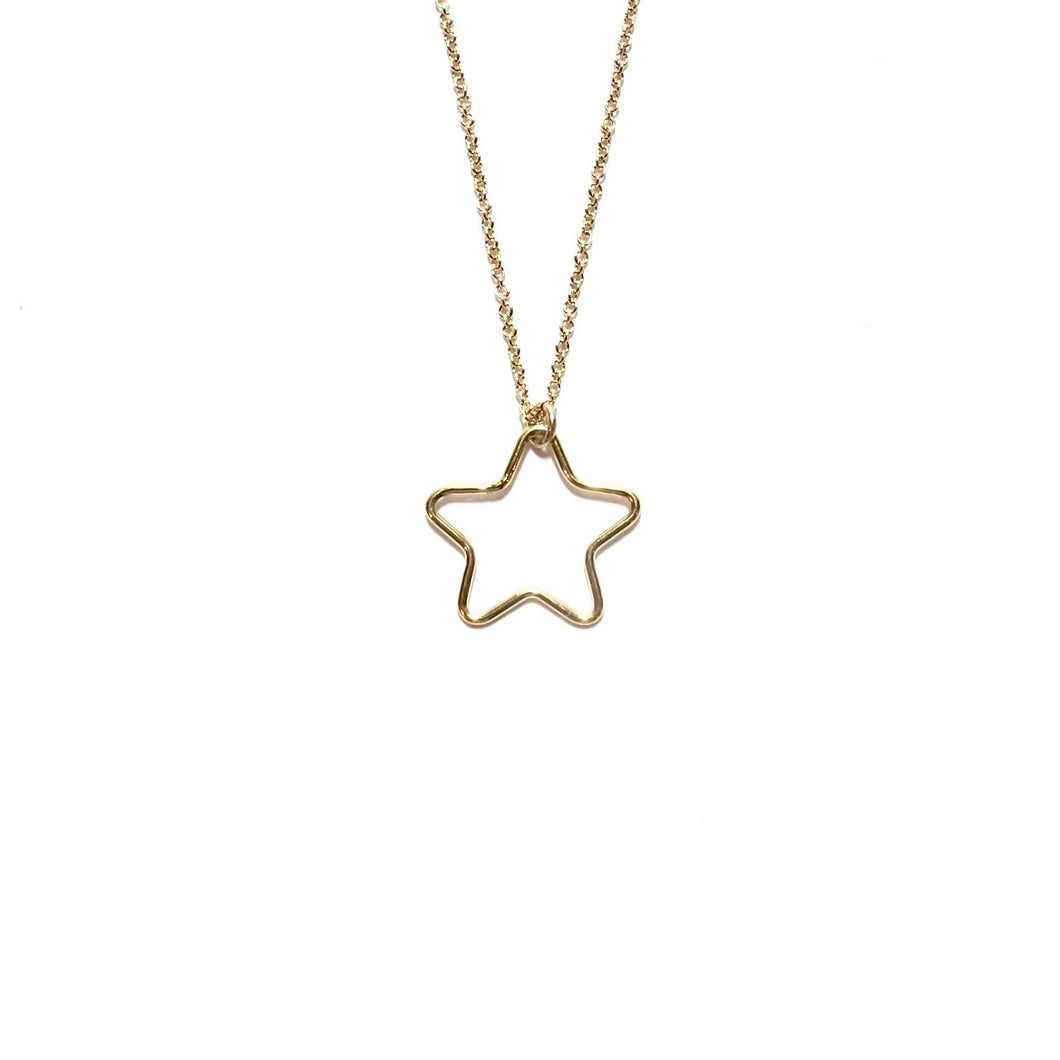 large cut out star necklace