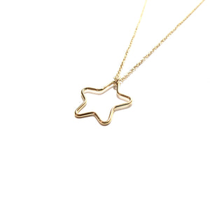 large cut out star necklace