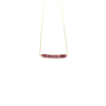 Load image into Gallery viewer, line of garnet necklace
