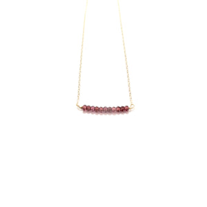 line of garnet necklace
