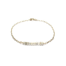 Load image into Gallery viewer, line of labradorite chain bracelet