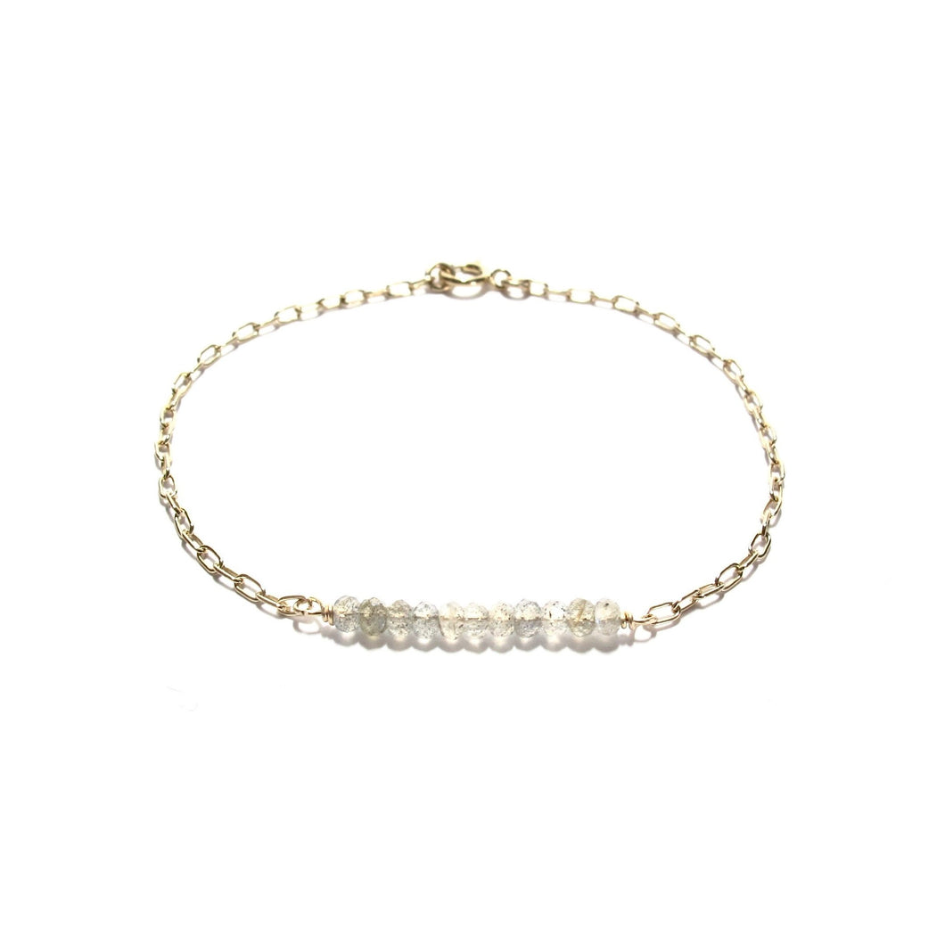 line of labradorite chain bracelet