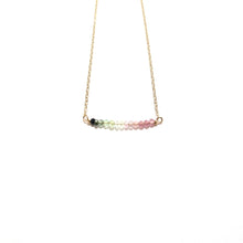 Load image into Gallery viewer, line of rainbow tourmaline necklace
