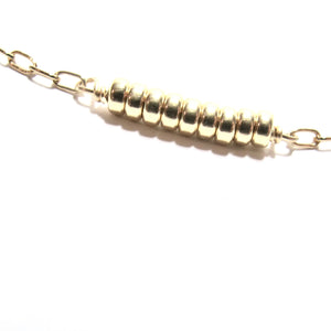 gold rondelles chain bracelet