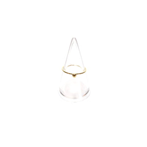 single gold bead ring