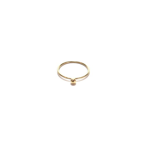 single gold bead ring
