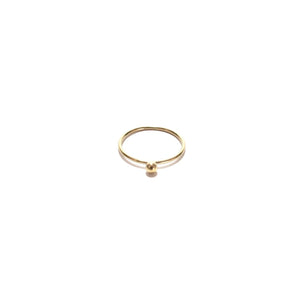 single gold bead ring