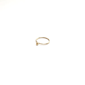 single gold bead ring