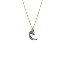 Load image into Gallery viewer, pave diamond moon &amp; star