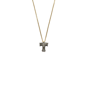 small pave diamond initial necklace (limited choice of letters)