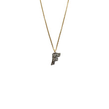 Load image into Gallery viewer, small pave diamond initial necklace (limited choice of letters)