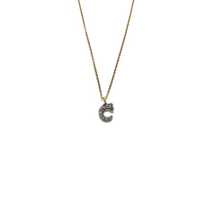small pave diamond initial necklace (limited choice of letters)
