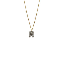 Load image into Gallery viewer, small pave diamond initial necklace (limited choice of letters)