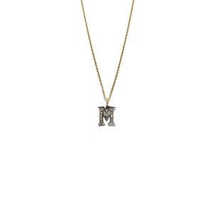 small pave diamond initial necklace (limited choice of letters)