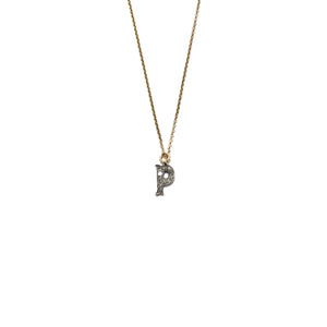 small pave diamond initial necklace (limited choice of letters)