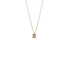 Load image into Gallery viewer, tiny gold initial necklace