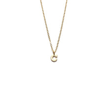 Load image into Gallery viewer, tiny gold initial necklace