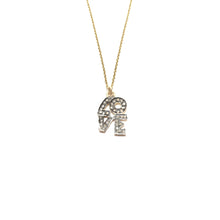 Load image into Gallery viewer, pave diamond love necklace