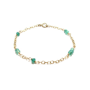 chain and green onyx bracelet