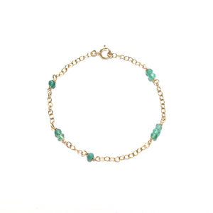 chain and green onyx bracelet