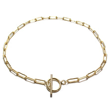 Load image into Gallery viewer, chunky long link chain T-bar necklace