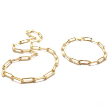 Load image into Gallery viewer, chunky long link necklace