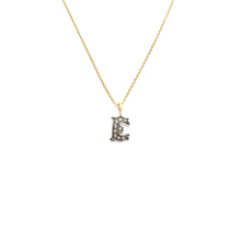 Load image into Gallery viewer, small pave diamond initial necklace (limited choice of letters)