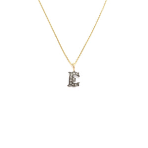 small pave diamond initial necklace (limited choice of letters)