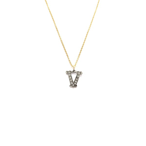 small pave diamond initial necklace (limited choice of letters)