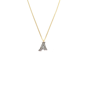 small pave diamond initial necklace (limited choice of letters)